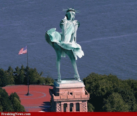 liberty Statue in de storm Sinday-okt.2012
